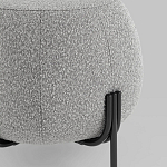 Пуф в ткани букле серого цвета Pikelet варинант исполнения - 3 | Loft Concept в Волгограде