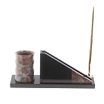 Настольный письменный набор из яшмы с часами Manager Organizer варинант исполнения - 3 | Loft Concept в Волгограде