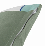 Подушка декоративная хлопковая мятного цвета с абстрактным принтом Elysian Flow Breeze варинант исполнения - 4 | Loft Concept в Волгограде