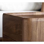 Прикроватный деревянный столик с 2-мя ящиками Moon Walnut Furniture варинант исполнения - 8 | Loft Concept в Волгограде