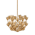 Люстра золотого цвета из множества металлических лепестков в форме тюльпанов Hinkley варинант исполнения - 1 | Loft Concept в Волгограде