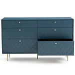 Комод с 6 выдвижными ящиками Scale Ornament Blue Chest of Drawers варинант исполнения - 3 | Loft Concept в Волгограде