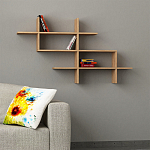 Полка фигурная подвесная цвета древесины HALIC BOOKCASE OAK варинант исполнения - 1 | Loft Concept в Волгограде