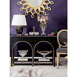 Чаша из прозрачного стекла с бронзовым ободком и фигурками бабочек Eden Garden варинант исполнения - 3 | Loft Concept в Волгограде