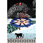 Большой Трехместный Диван с цветным принтом Qalakabusha Large Sofa варинант исполнения - 7 | Loft Concept в Волгограде