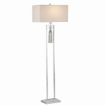 Торшер с прямоугольным тканевым абажуром на белом мраморном основании Silver Threads варинант исполнения - 4 | Loft Concept в Волгограде