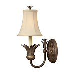 Бра с бежевым тканевым абажуром и декоративной чашей Hinkley варинант исполнения - 1 | Loft Concept в Волгограде