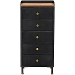 Высокий комод с 5-ю ящиками Cesar Black Chest of Drawers варинант исполнения - 1 | Loft Concept в Волгограде