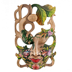 Маска деревянная резная расписная Tropical Paradise варинант исполнения - 3 | Loft Concept в Волгограде