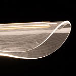 Люстра линейная с прозрачным волнообразным плафоном Wave Line варинант исполнения - 5 | Loft Concept в Волгограде