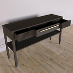 Дизайнерская Консоль с полкой и ящиком Primo Темный орех варинант исполнения - 6 | Loft Concept в Волгограде