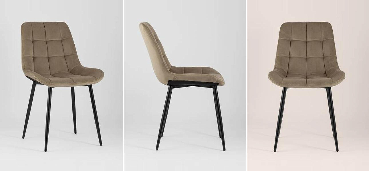 Стул NANCY Chair Коричневый Велюр Черные ножки - Loft-Concept в Волгограде