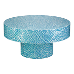 Стол Кофейный с инкрустацией Flower Blue варинант исполнения - 1 | Loft Concept в Волгограде