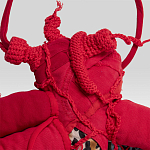 Настенный ковер разноцветный из одежды Heart варинант исполнения - 3 | Loft Concept в Волгограде