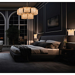 Люстра двухъярусная с текстурными овальными абажурами Splendor Palace Style варинант исполнения - 5 | Loft Concept в Волгограде