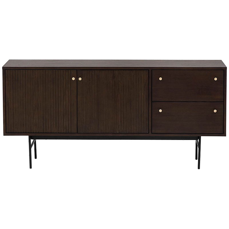 Комод Moran Chest of Drawers Коричневый Черный Латунь Комод Moran Chest of Drawers Коричневый Черный Латунь в Волгограде | Loft Concept
