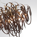 Люстра подвесная с объемной композицией из скрученных лент и металлических цепочек Atlantis Chain варинант исполнения - 3 | Loft Concept в Волгограде