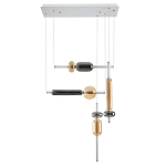 Люстра подвесная из металла и стекла Harmony of Strict Lines варинант исполнения - 1 | Loft Concept в Волгограде