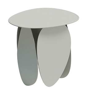 Matis журнальный столик серый из металла и кожи