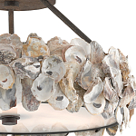 Потолочный светильник круглый с абажуром из устричных раковин Sea Ravens варинант исполнения - 1 | Loft Concept в Волгограде