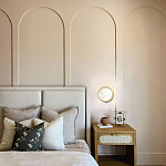 Светодиодное бра круглой формы с металлической рамой золотого цвета Marble Glow варинант исполнения - 2 | Loft Concept в Волгограде