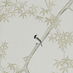 Обои ручная роспись Summer Night Blossom Colourway SC-122 on Bleached white dyed silk варинант исполнения - 1 | Loft Concept в Волгограде