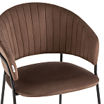 Стул в велюре коричневого цвета Horizon варинант исполнения - 6 | Loft Concept в Волгограде