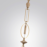 Подвесной светильник с прямоугольными и овальными элементами и акцентом из натурального камня Tectona  варинант исполнения - 6 | Loft Concept в Волгограде