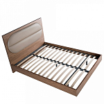 Кровать двуспальная с высоким изголовьем из дерева и подушек из экокожи Modern Look варинант исполнения - 4 | Loft Concept в Волгограде