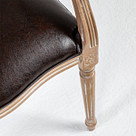 Полукресло из массива бука с сиденьем из экокожи и цветочным принтом на спинке Chinoiserie Garden Chair варинант исполнения - 3 | Loft Concept в Волгограде