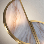 Бра с двумя полукруглыми плафонами из искусственного алебастра в бронзовой оправе Marbella варинант исполнения - 9 | Loft Concept в Волгограде