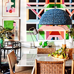 Люстра с плафоном в виде купола синяя Wooden Beads Chandelier Blue варинант исполнения - 2 | Loft Concept в Волгограде