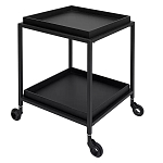 Тумба чёрная на колёсах Cabinet on Wheels варинант исполнения - 2 | Loft Concept в Волгограде