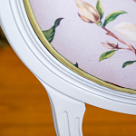 Стул светло-серый из натурального бука с изображением птицы в саду Blooming Colored Birds варинант исполнения - 2 | Loft Concept в Волгограде