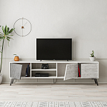 ТВ-тумба с 3-мя дверцами и полками Grey Albe TV Stand варинант исполнения - 3 | Loft Concept в Волгограде