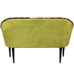 Диван двухместный из натурального бука с цветочным принтом Impressionism in Art варинант исполнения - 2 | Loft Concept в Волгограде