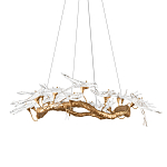Люстра подвесная с прозрачными стеклянными птичками на ветвях Диаметр 100 см Serip Voa варинант исполнения - 1 | Loft Concept в Волгограде