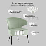 Современное мягкое кресло на металлических ножках Rakush Pistachio варинант исполнения - 9 | Loft Concept в Волгограде