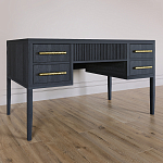 Большой Рабочий стол Primo с 5 выдвижными ящиками Черный дуб варинант исполнения - 2 | Loft Concept в Волгограде