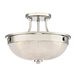 Потолочный светильник со стеклянным плафоном в виде купола Quoizel варинант исполнения - 1 | Loft Concept в Волгограде