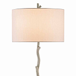 Торшер с цилиндрическим тканевым абажуром на каркасе в виде тонкого дерева Gray Branch варинант исполнения - 1 | Loft Concept в Волгограде