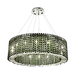 Круглая люстра с хрустальными подвесками Crystal Art Chrome Green Chandelier 12 варинант исполнения - 1 | Loft Concept в Волгограде