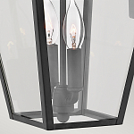 Настенный фонарь черного цвета с прозрачным стеклянным плафоном трапециевидной формы Hinkley варинант исполнения - 4 | Loft Concept в Волгограде