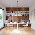 Люстра с 6-ю лампами на тонких изогнутых рожках в современном стиле Feiss варинант исполнения - 7 | Loft Concept в Волгограде