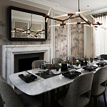 Обои ручная роспись Distant Bamboo Special Colourway on Lead Grey dyed silk варинант исполнения - 1 | Loft Concept в Волгограде