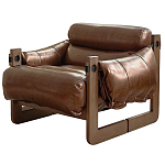 Кресло-диван кожаное на деревянном каркасе Medieval Furniture варинант исполнения - 7 | Loft Concept в Волгограде