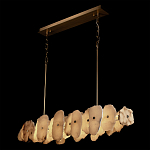 Подвесной светильник с фигурными элементами из белого алебастра Cryptocrystalline Stone варинант исполнения - 6 | Loft Concept в Волгограде