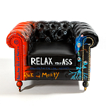 Кресло "Умный Умник" Rick and Morty graffiti chair натуральная кожа  варинант исполнения - 2 | Loft Concept в Волгограде