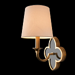 Бра с белым текстильным абажуром и фигурным основанием с зеркальной вставкой Vitorino варинант исполнения - 2 | Loft Concept в Волгограде