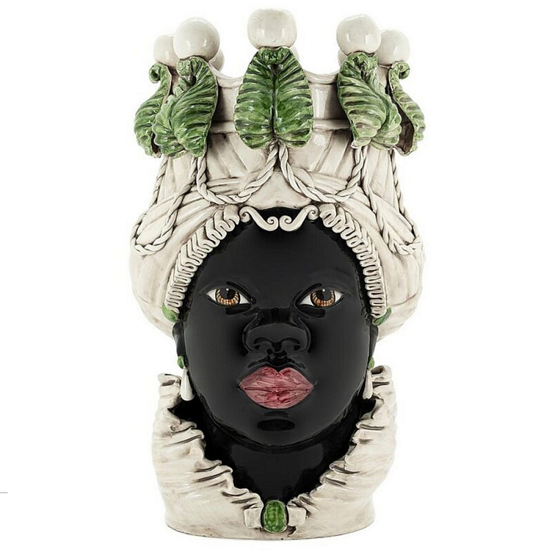 Ваза Abhika Vase Moro Lady Big With Candleholderr dark green Мульти в Волгограде | Loft Concept 